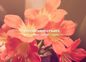 Carte anniversaire Joyeux anniversaire Joie et Bonheur